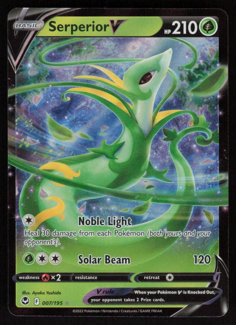 Serperior V 7/195 Ultra Rare: Silver Tempest Pokemon TCG Near Mint