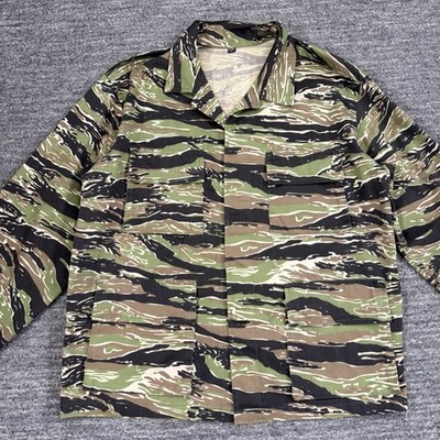 Rothco Ultra Force Tiger Stripe BDU Field Jacket Men Medium Regular Camo Utility