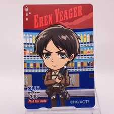 Eren Yeager Attack on Titan Quo Card Limited Edition Suntory Jump Japan C38