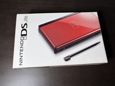 Near Mint - Nintendo DS Lite Handheld System - Crimson Red Black - Complete