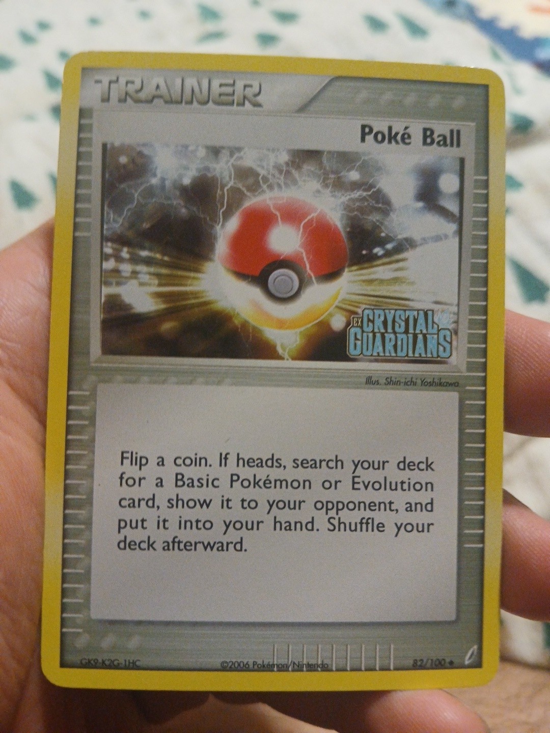 Pokemon TCG: Poke Ball 82/100 (2006) Crystal Guardians • Stamped Holo Card