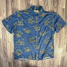 Original Island Wear Island Shores Mens Hawaiian Casual Button Up Shirt XL