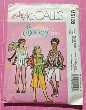 McCall's M5135 Sewing Pattern for Sassy Girl Tops Pants Sz 10 1/2-16 1/2 - UNCUT