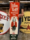 Antique Vintage Old Style Metal Sign Wm Tell Motor Oil Made in USA