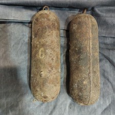 ancienne paire de poids pour horloge comtoise PLE10