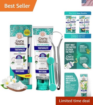 Fluoride-Free & SLS-Free Hydroxyapatite Toothpaste with Tongue Scraper - 4.2oz