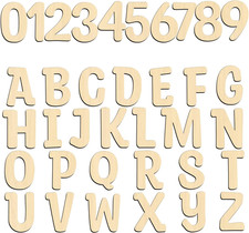 Wooden Letters 6 Inch for Crafts Unfinished Wood Alphabet Letters 72 Pcs