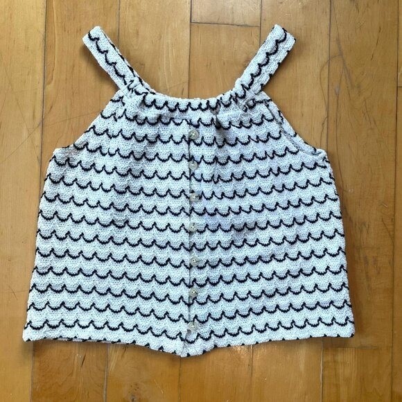 Madewell Texture & Thread Button Black and White … - image 2