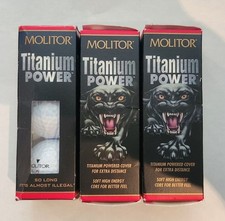 Spalding Molitor Titanium Power Golf Balls 3 PACKS OF 3 - CLEARANCE DEAL