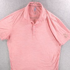 Johnnie-O Featherweight Waldorf Heathered Pink Performance Polo Shirt Mens Large