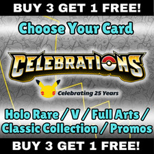 Celebrations - Holo Rares / V / Full Arts / Classic / Promo - Karte aussuchen