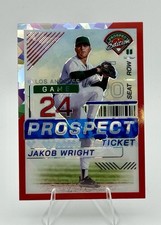 Jakob Wright 2024 Panini Prospect Ticket Red Cracked Ice #135