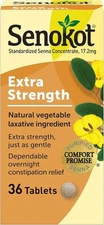 Senokot Extra Strength Natural Vegetable Laxative For Gentle Overnight