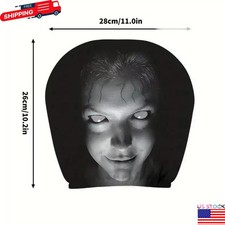 2pcs Ghost Face Headrest Covers,Scary Face Printing Auto Seat Universal Elastic