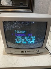Sylvania 13 Inch Retro CRT TV 6413TG RCA/Coaxial Input Tested Working No Remote