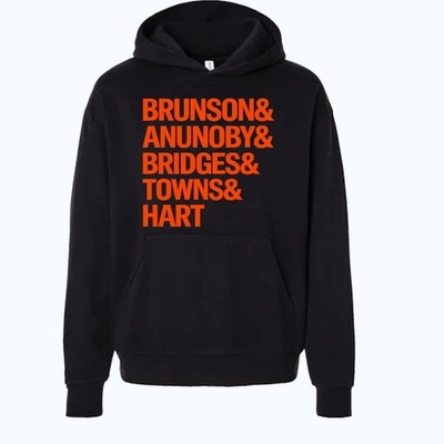 Brunson,Anunoby,Bridges,Towns,Hart  Knicks & Sweatshirt