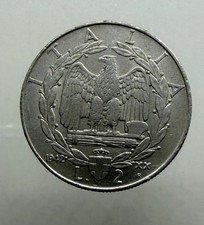 RARA 2 LIRE IMPERO  1942  PERIZIA BB+