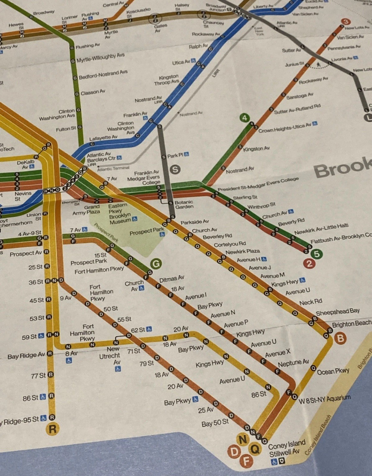 September 2025 New York City NYC MTA Subway & Metro North Railroad Map