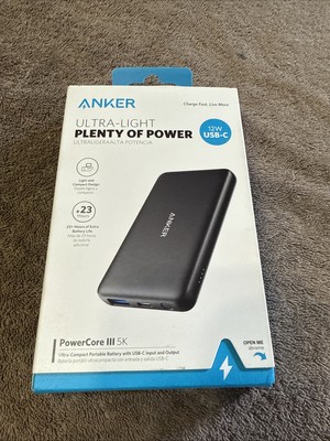 Anker PowerCore III 5000mAh Power Bank - Black 194644023027