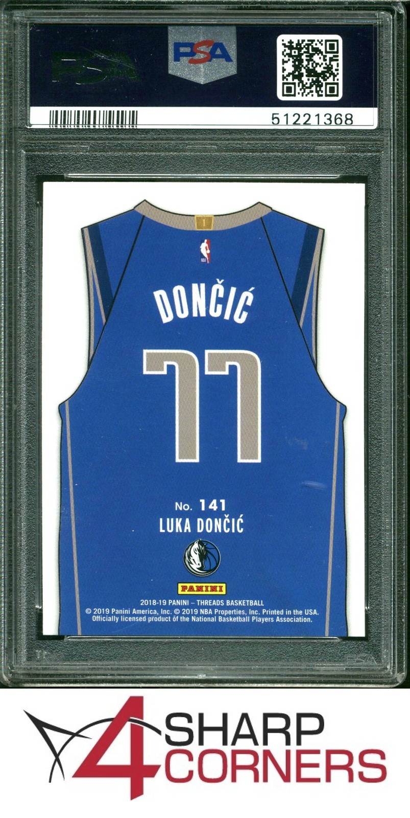 2018 PANINI THREADS DAZZLE #141 LUKA DONCIC RC PSA 10 view 2