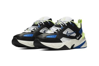 NIKE M2K TEKNO US 11 RARE! BLACK METALLIC SILVER BLUE VOLT