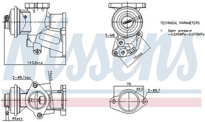 EGR Valve NISSENS 98476