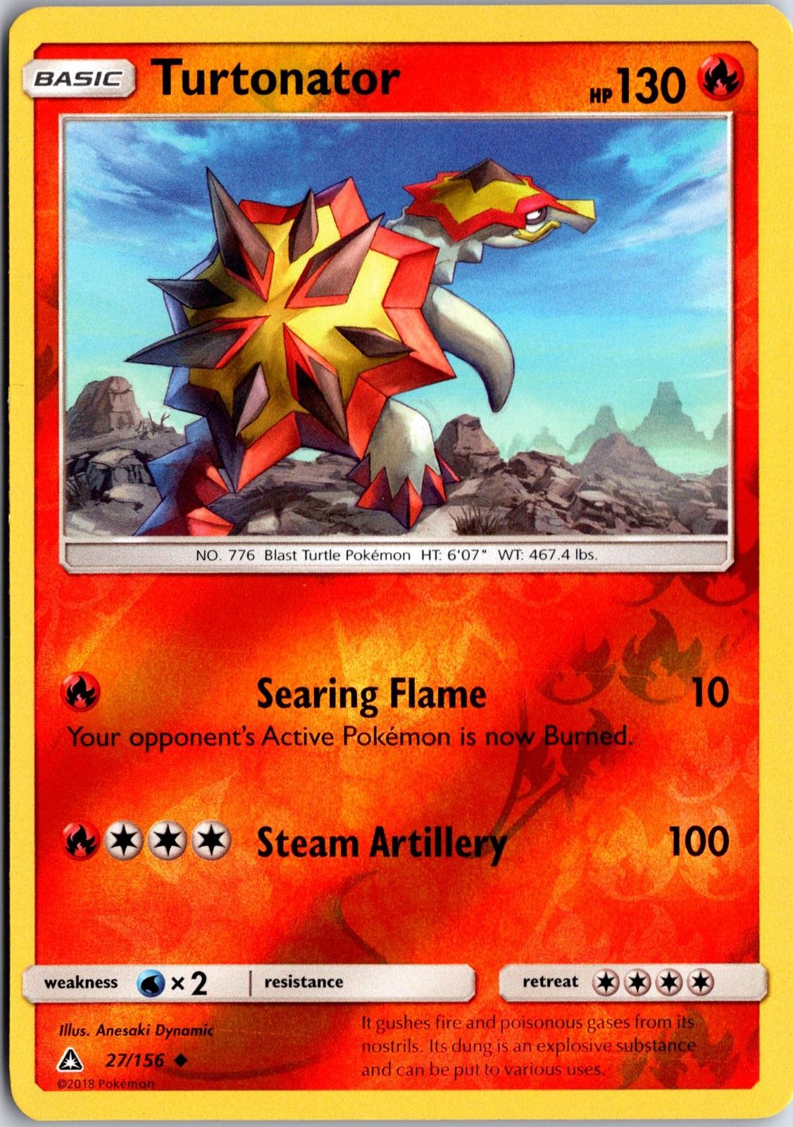 Turtonator 27/156 UC Ultra Prism Pokemon Reverse Holo NM/M