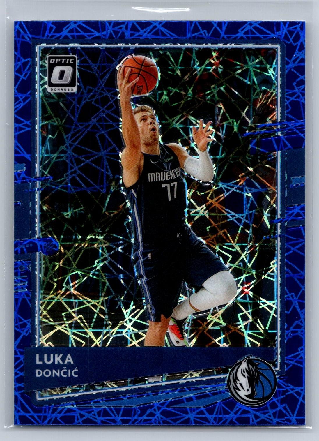 Luka Doncic 2020-21 Donruss Optic #86 Blue Velocity Color Match