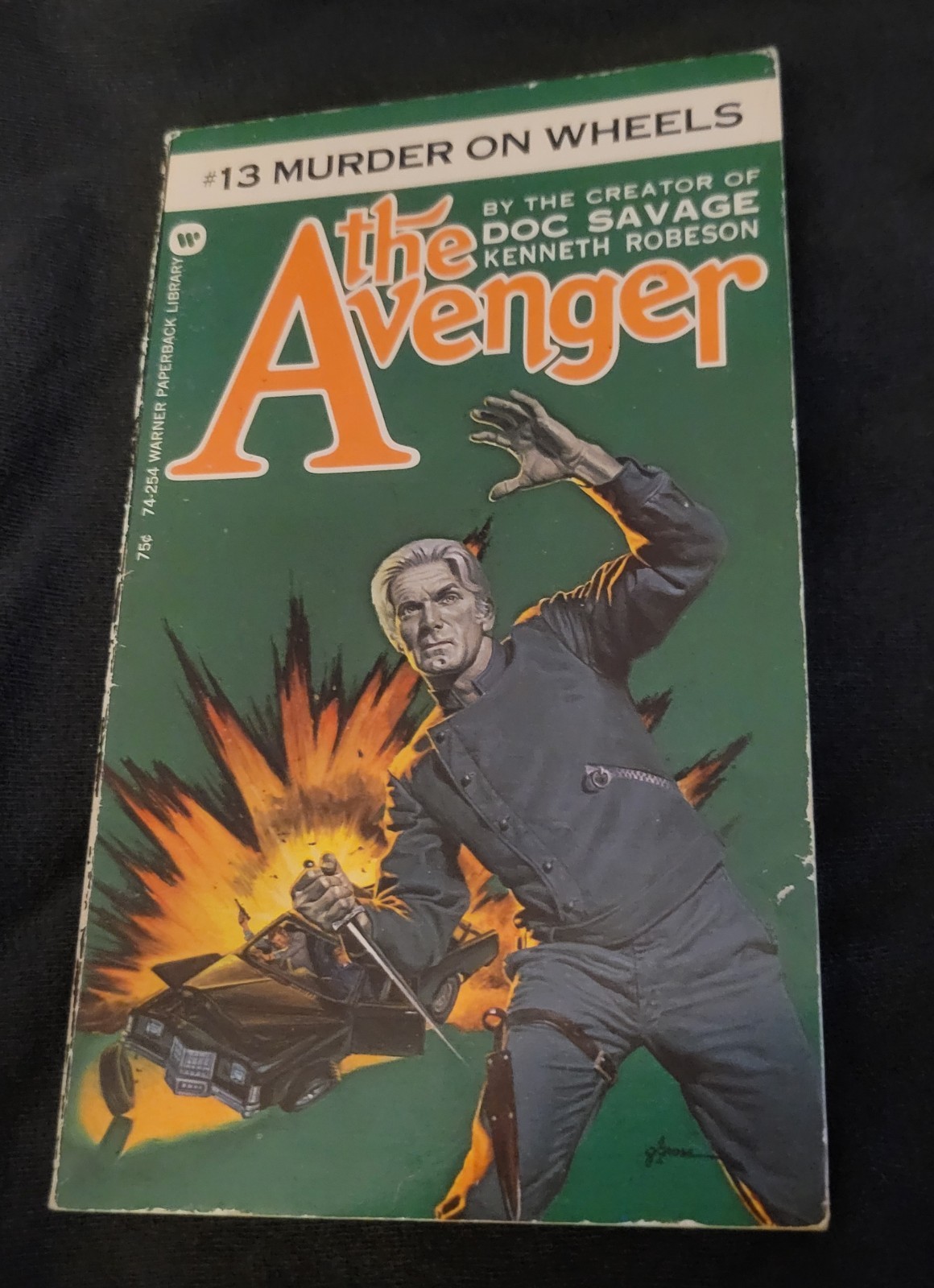 The Avenger #13 Murder on wheels by Kenneth Robeson paperback book Bantam