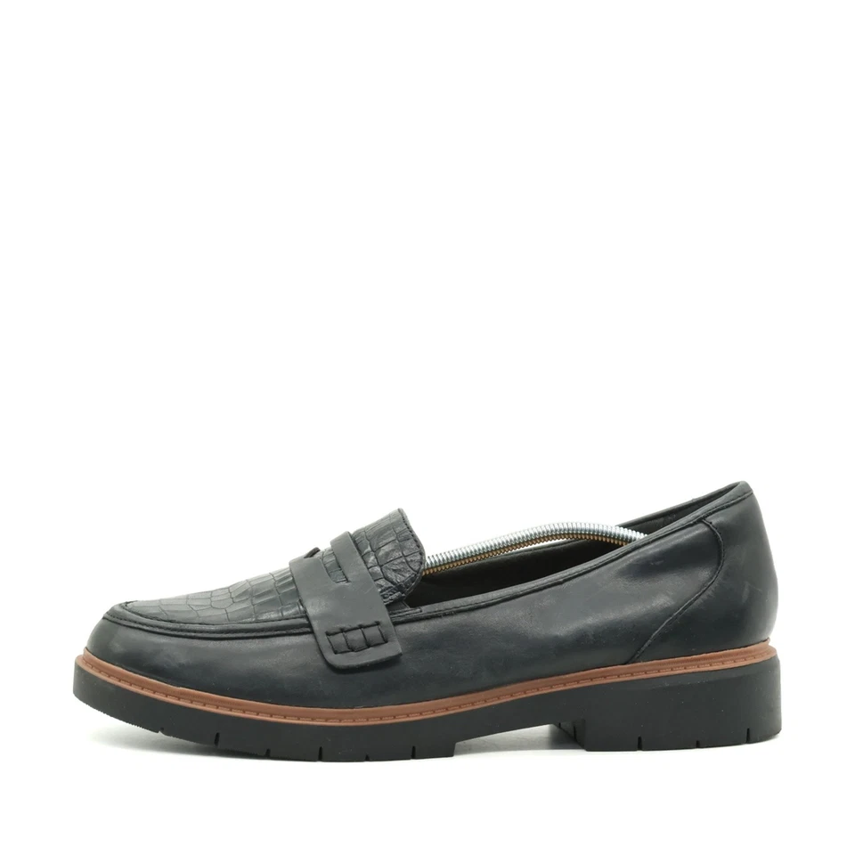Clarks Damen Slipper EU 42.5 261744524085 Schwarz Leder Niedrigschaft Loafer - Bild 1 von 4