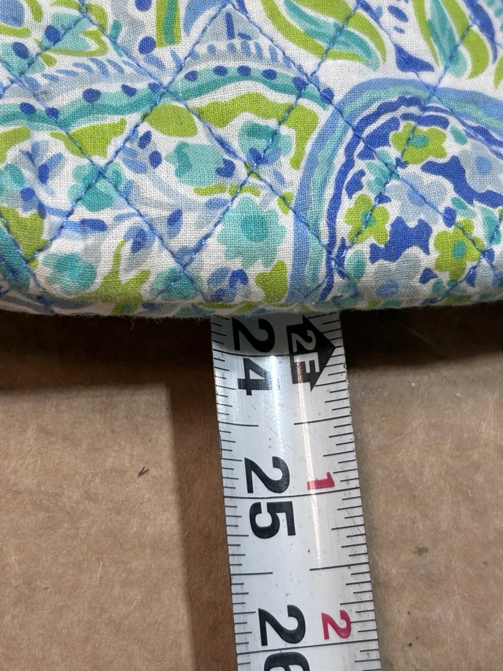 Bolso de hombro acolchado de algodón cachemir azul sin marca para mujer con cierre de cremallera nuevo sin etiquetas Foto 2 de 4