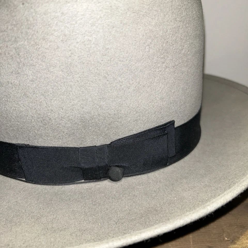 Magnificent Vintage Mallory Grey Premier Quality Pliafelt Hat Very Rare Size 7 - Image 4 of 4