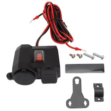 Presa Accendisigari Doppia Porta USB per Telefono Caricatore Manubrio Moto Displ