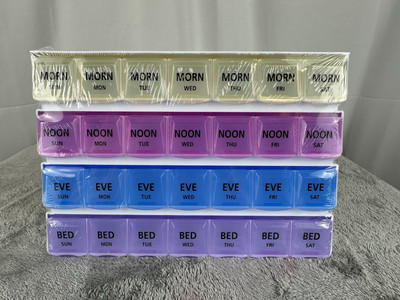 NEW Weekly Pill Organizer 4 Times a Day, Large Medicine Organizer