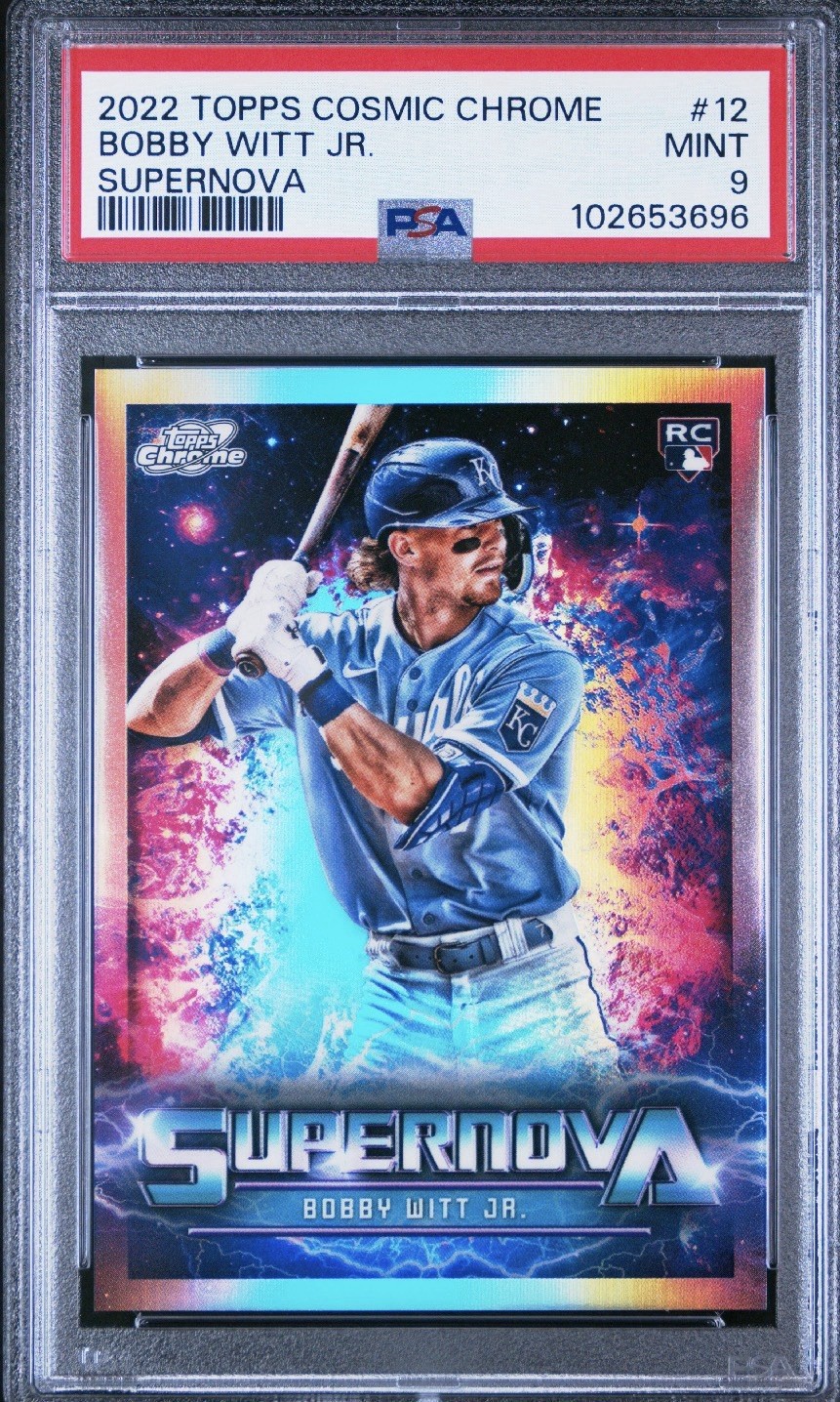 2022 Topps Cosmic Chrome Bobby Witt Jr. Supernova Case Hit RC PSA 9 MT SP #SN-12