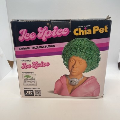 NEW ICE SPICE CHIA PET HEAD DECORATIVE PLANTER-EASY TO GROW- Limited Edition NIB