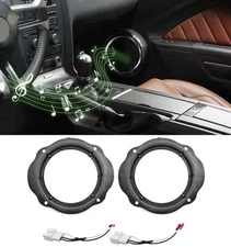 2X Fit Ford Focus 2004-2010 6.5" Front Door Speaker Spacer Ring Adapter W/Wire