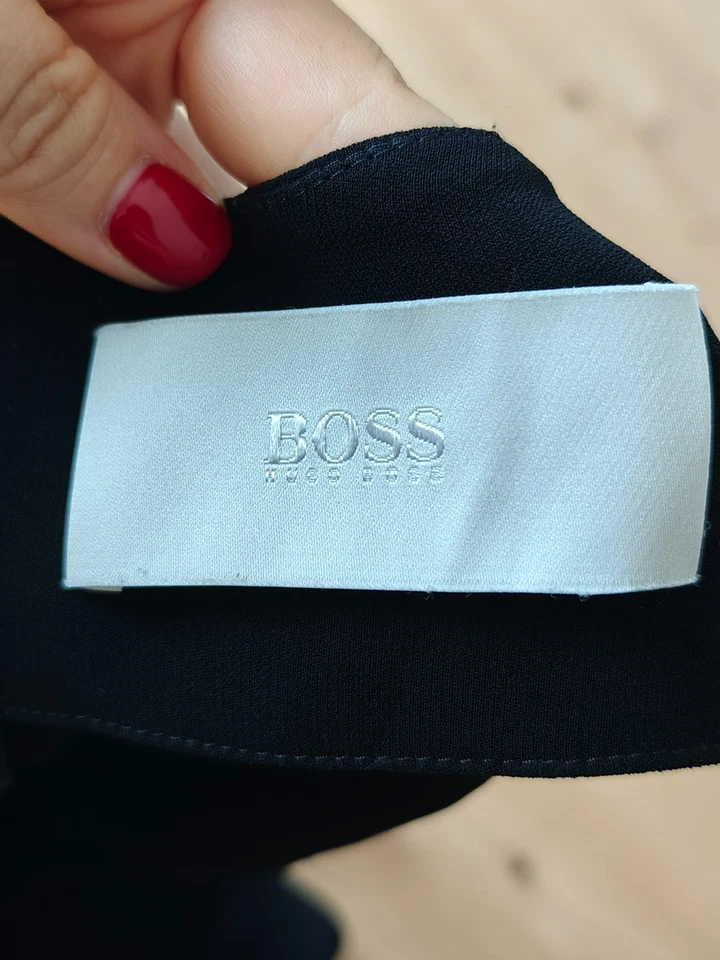 Camiseta negra Boss Hugo Boss 2018 para mujer, blusa Boss Top, S-M Foto 3 de 4