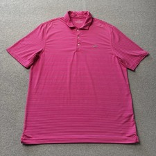 Vineyard Vines Performance Polo Shirt Mens Large Pink Stretch Golf Whale Adult