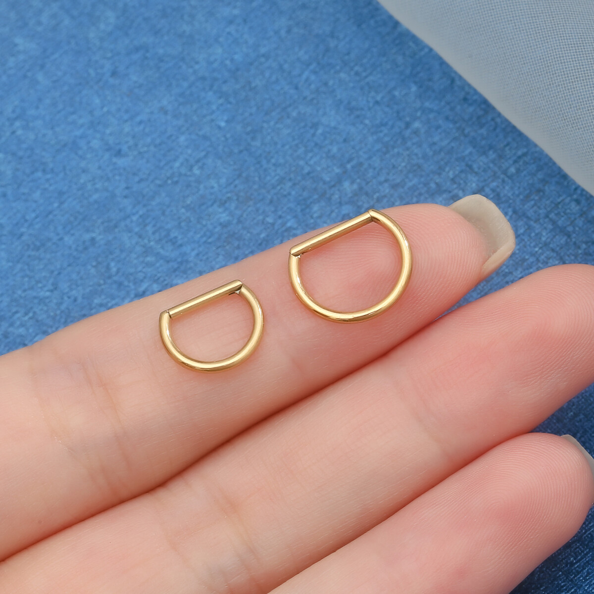 365 SLEEPERS 2 Pièces Anneaux Segmentés Titane 18G - Boucles D'Oreilles Articulées Pour Lèvre, Nez, Septum, Hélice Et Tragus 6mm à 13mm