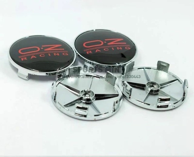 4 Pcs OZ Racing O.Z Style 68mm/63mm JDM Japan F1 Black CHROME Wheel