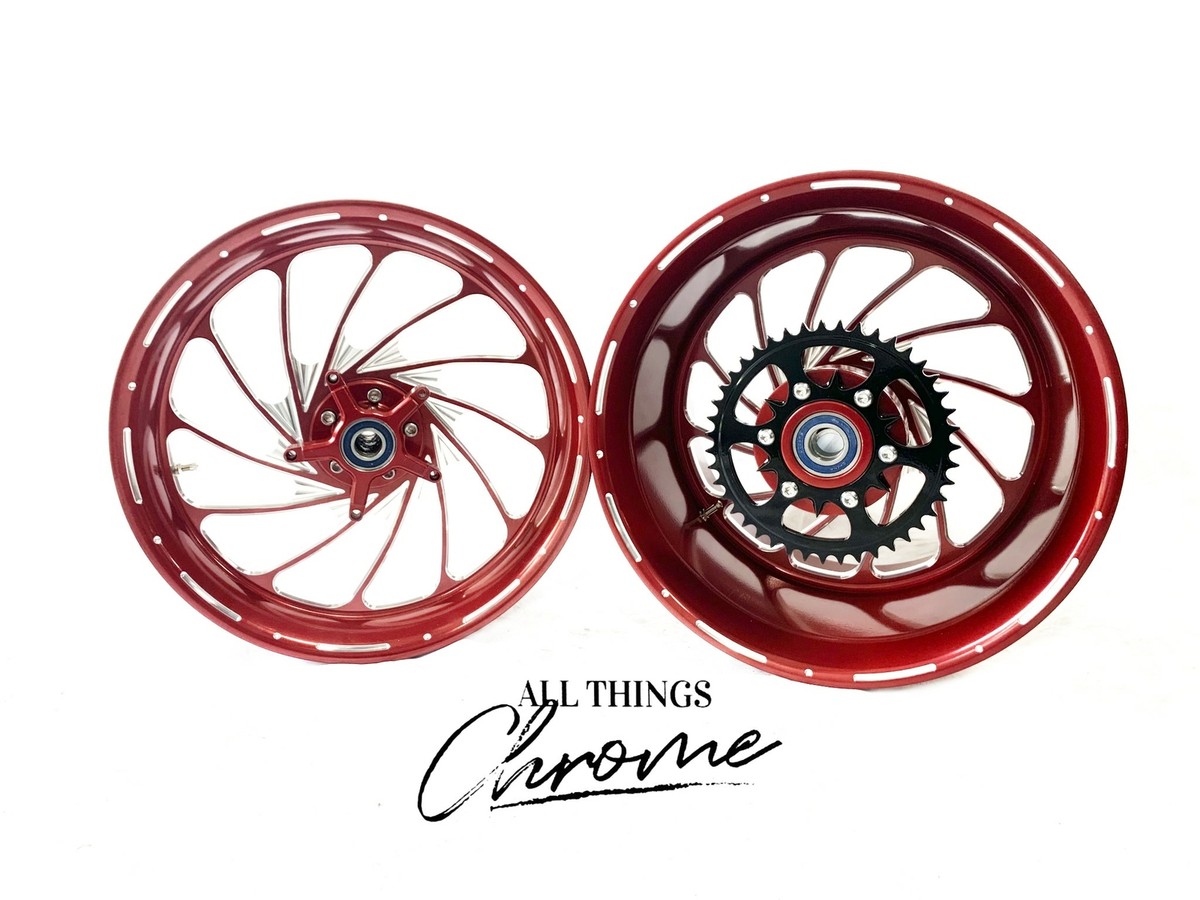 りんか STOCK SIZE CRIMSON RED TURBO WHEEL PACKAGE FOR 2012-2020