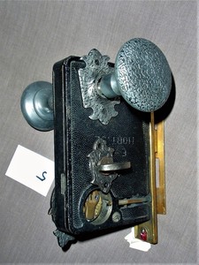 Rare Antique Vintage Arts /& Crafts Complete Door Knob /& Lock Set Beautiful