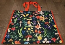 Marshalls - Mushrooms & Flowers - Large Reusable Shopping Tote Bag -Eco Friendly