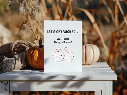 Tarjeta de Halloween para novio, novia, tarjeta sucia para esposa, esposo - Imagen 9 de 9