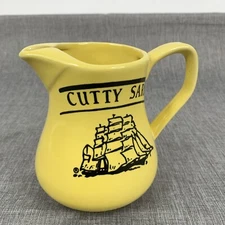VTG Cutty Sark Pitcher Scotch Whiskey Advertising Ceramic Bar Pitcher Pub Jug