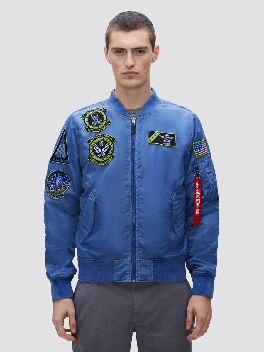 Alpha Industries L 2B Fear the Bones Battlewash Flight Jacket MJL50000C1