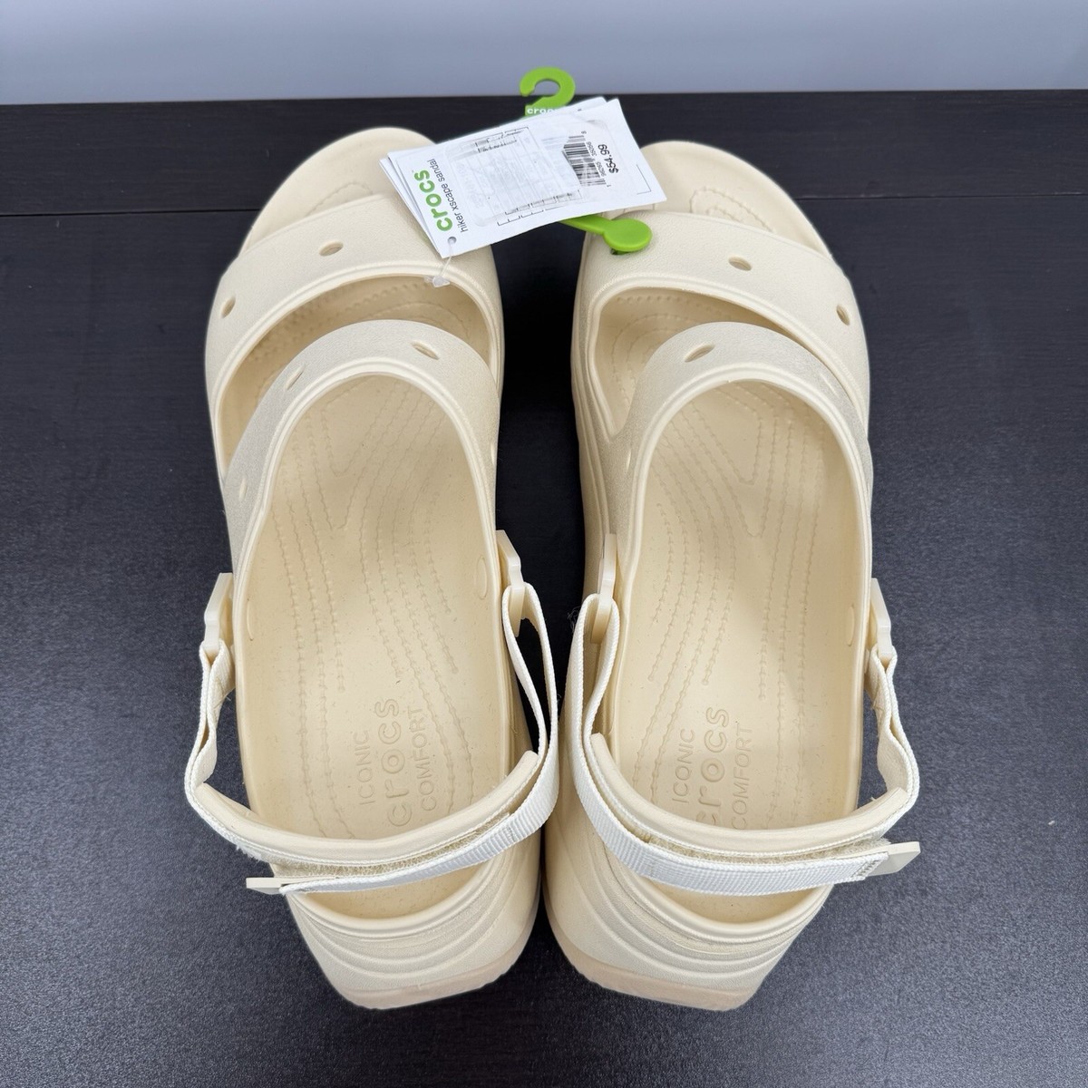 Crocs Hiker Xscape Clog Men’s 12 Vanilla Adventure Platform Beach Sandal Shoes Crocs Hiker Xscape Sandal Vanilla Beige Men Unisex Platform  main image 4