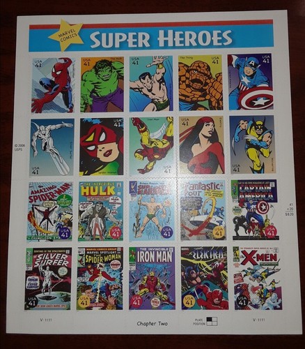 Combo 1 Sheet each of SUPER HEROES 39¢ (DC) & 41¢ (MC) US Stamps Sc #4084 & 4159 - Picture 3 of 9