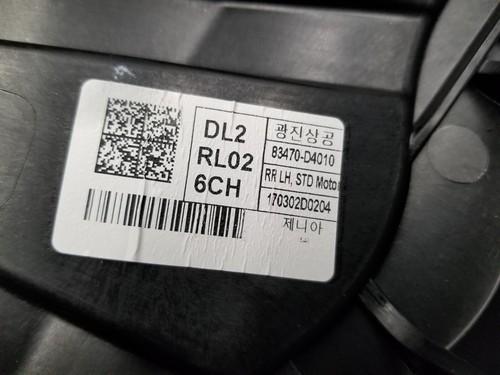 2017 KIA OPTIMA MK4 JF REAR LEFT PASSENGER SIDE WINDOW REG & MOTOR 83470-D4010 - Picture 8 of 8